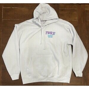 Twice Sweatshirt Mens S White Hoodie KPop Music Sweater Ready To Be Concert NWOT